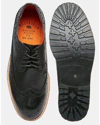 Bellfield Hannover Brogues In Black Leather
