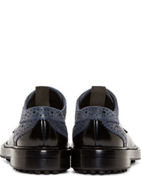 Kris Van Assche Krisvanassche Black Leather Brogued Shoes