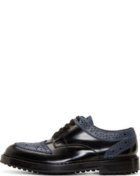 Kris Van Assche Krisvanassche Black Leather Brogued Shoes