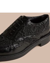 Burberry Leather And Lace Wingtip Brogues