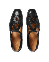 Gucci Leather Brogue Shoe With Cut Out Detail