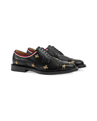 Gucci Leather Embroidered Brogue Shoe