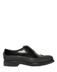 Giorgio Armani Leather Rubber Brogued Oxford Shoes