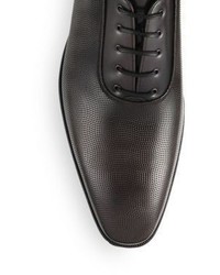 Salvatore Ferragamo Nikol Perforated Leather Lace Up Dress Shoes