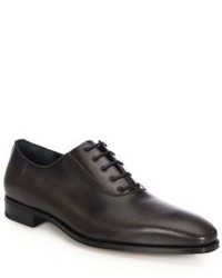 Salvatore Ferragamo Nikol Perforated Leather Lace Up Dress Shoes
