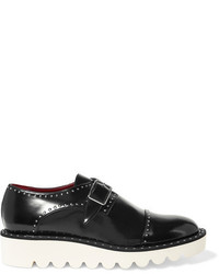 Stella McCartney Odette Studded Faux Glossed Leather Brogues Black