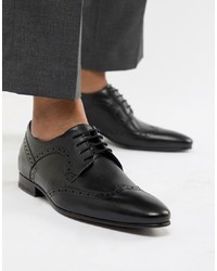 Ted Baker Ollivur Brogue Shoes In Black Leather