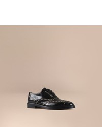 Burberry Online Eyelet Detail Leather Wingtip Brogues