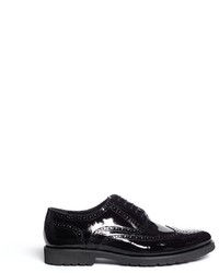 Nobrand Patent Leather Brogue Oxfords