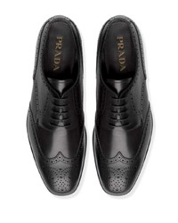 Prada Perforated Detail Derby Shoes