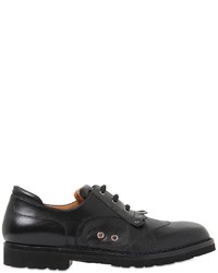 a. testoni Perforated Leather Oxford Lace Up Shoes