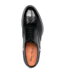 Santoni Punchhole Detail Oxford Shoes