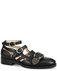 Gucci Queercore Buckle Leather Brogues