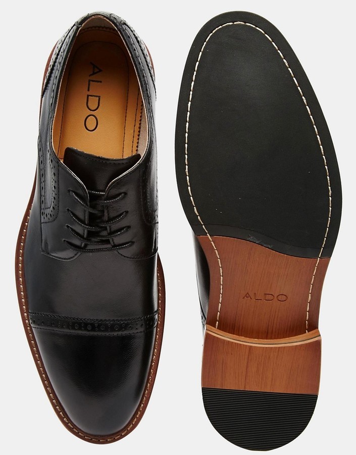 Aldo Rodallo Leather Brogue Derby Shoes, $119 | Asos | Lookastic