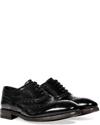 Paul Smith Shoes Black Leather Chuck Brogues