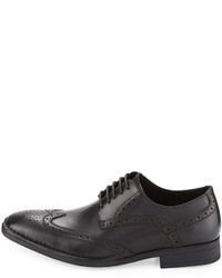 Kenneth Cole Sixty Seconds Leather Wing Tip Oxford Black