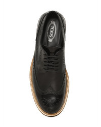 Tod's Brushed Leather Brogue Derby Shoes