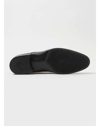 Topman Black Leather Toecap Shoes