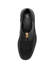 Giuseppe Zanotti Design Zip Up Wing Tip Brogue Leather Shoes