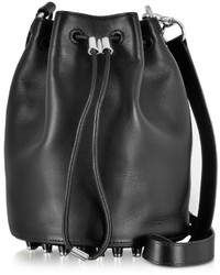 Alexander Wang Alpha Black Leather Bucket Bag