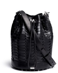 Alexander Wang Alpha Woven Leather Bucket Bag