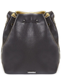 BCBGMAXAZRIA Makenzie Leather Pop Contrast Bucket Bag