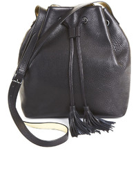 BCBGMAXAZRIA Makenzie Leather Pop Contrast Bucket Bag