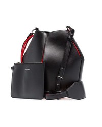 Alexander McQueen Black And Red Bucket Leather Bag