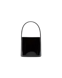 Staud Black Bisset Patent Leather Bucket Bag