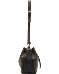 Proenza Schouler Black Grained Leather Medium Bucket Bag