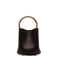 Marni Black Pannier Leather Bucket Bag