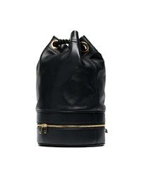 Sacai Black Pool Leather Bucket Bag