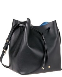 Lodis Blair Collection Medium Gail Leather Bucket Bag Black