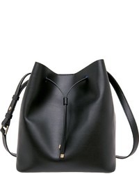 Lodis Blair Collection Medium Gail Leather Bucket Bag Black
