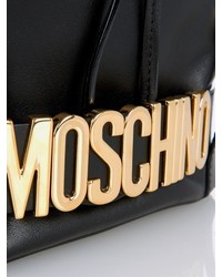 Moschino Buckle Leather Bucket Bag
