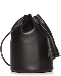 Building Block Smooth Leather Bucket Bag