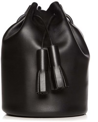 Building Block Smooth Leather Bucket Bag