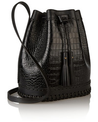 Wendy Nichol Carriage Croc Effect Leather Bucket Bag