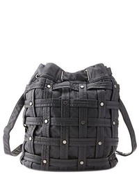 Charlotte Russe Caged Strap Bucket Backpack