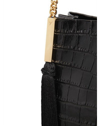 Giuseppe Zanotti Design Croc Embossed Patent Leather Bucket Bag
