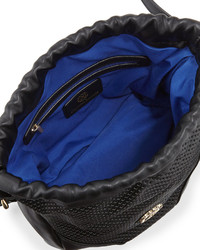 Christian Lacroix Cxl By Sacre Faux Leather Bucket Bag Black