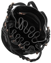 Alexander Wang Diego Textured Leather Shoulder Bag Black