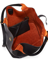 Nina Ricci Faust Large Leather Bucket Bag Black