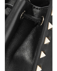 Valentino Garavani The Rockstud Bucket Leather Shoulder Bag Black
