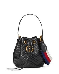 Gucci Gg Marmont 20 Matelasse Leather Bucket Bag