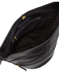Hare Hart Large Leather Bucket Bag Black