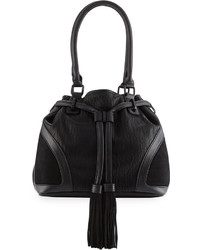 French Connection Heidi Faux Leather Bucket Bag Black