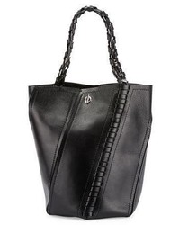 Proenza Schouler Hex Medium Whipstitch Leather Bucket Bag Black