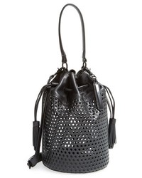 Loeffler Randall Industry Handheld Openwork Leather Bucket Bag