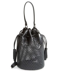 Loeffler Randall Industry Handheld Openwork Leather Bucket Bag